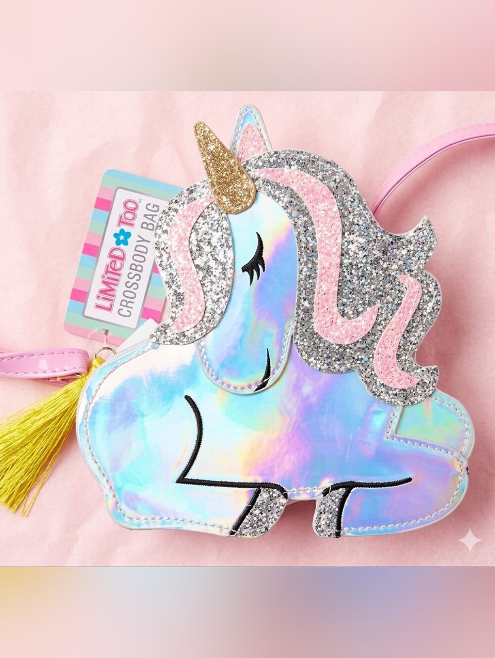 Unicorn Sparkle Crossbody BAG Girls Purse PINK